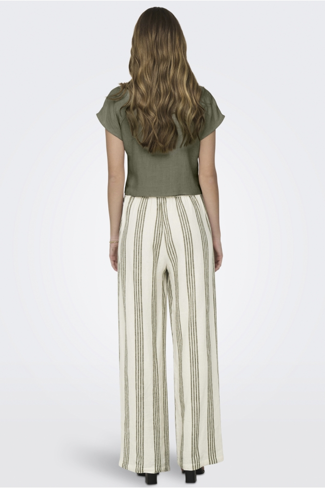 ONLSIESTA SS KNOT LIN BL SHIRT PNT 15322270 DEEP LICHEN GREEN